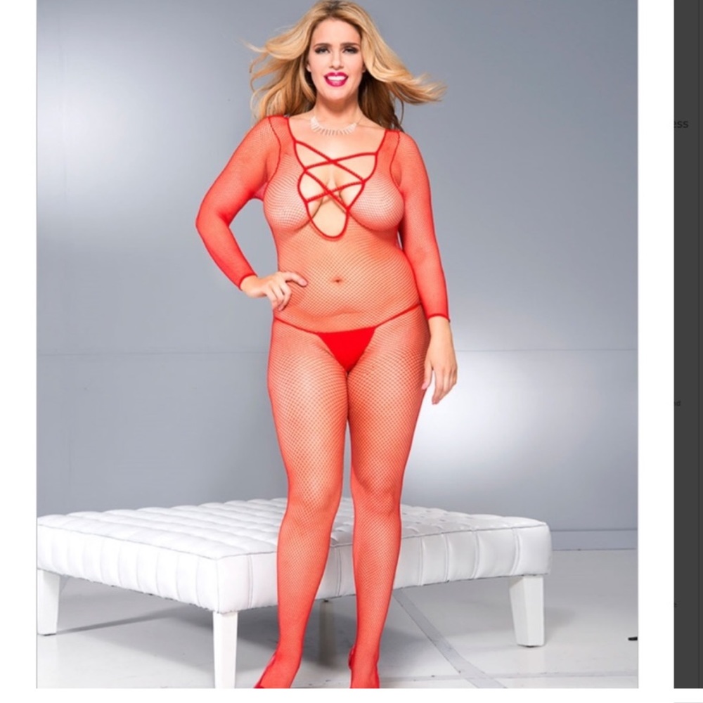 💞PLUS🎉XL Fishnet Bodystocking